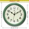 Infinity Instruments Nostalgic 9.5 in. Plastic Clock - Green 20306GR-4544 - alternate 5